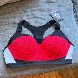 VSX Red and Black Sports Bra